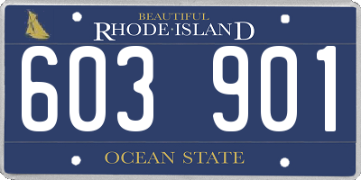 RI license plate 603901