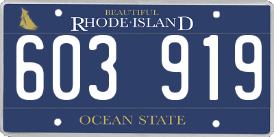 RI license plate 603919