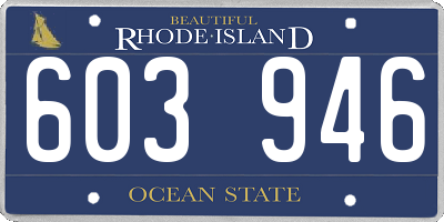 RI license plate 603946