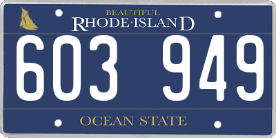 RI license plate 603949