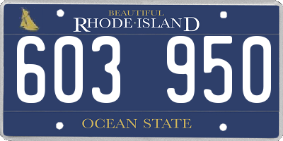 RI license plate 603950