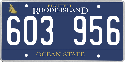 RI license plate 603956