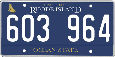 RI license plate 603964