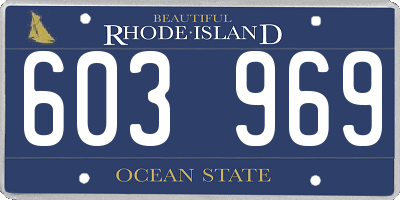 RI license plate 603969