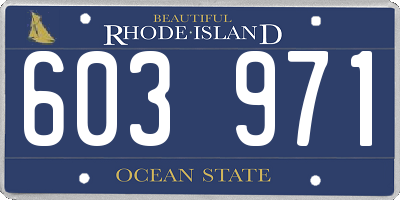 RI license plate 603971