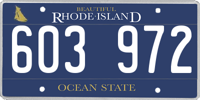 RI license plate 603972