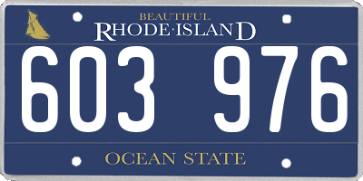 RI license plate 603976