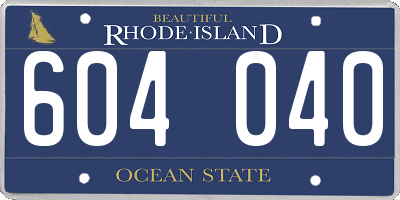 RI license plate 604040