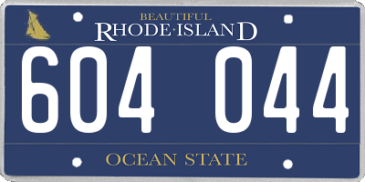 RI license plate 604044