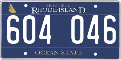 RI license plate 604046