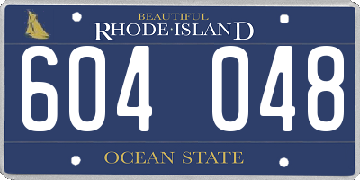 RI license plate 604048