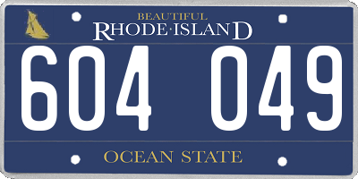RI license plate 604049