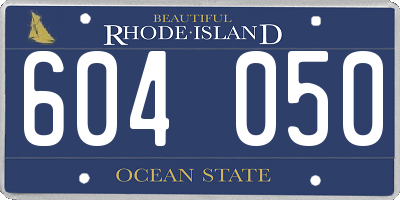 RI license plate 604050