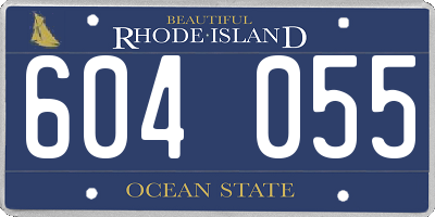 RI license plate 604055