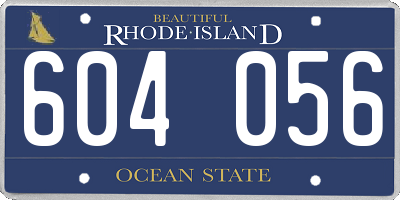 RI license plate 604056
