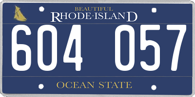 RI license plate 604057