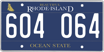 RI license plate 604064