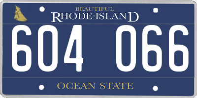RI license plate 604066