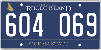RI license plate 604069