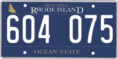 RI license plate 604075