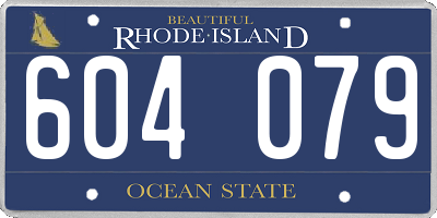 RI license plate 604079