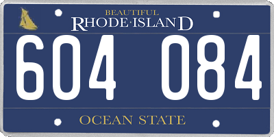 RI license plate 604084