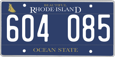 RI license plate 604085