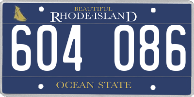 RI license plate 604086