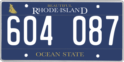 RI license plate 604087