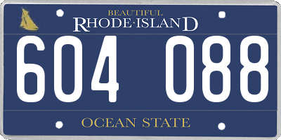 RI license plate 604088