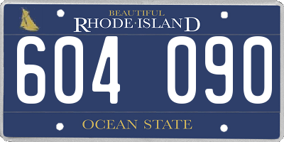 RI license plate 604090