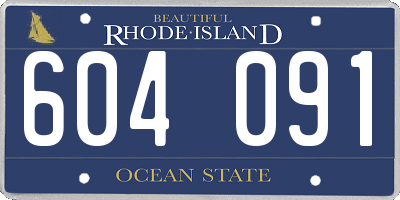 RI license plate 604091