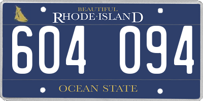 RI license plate 604094