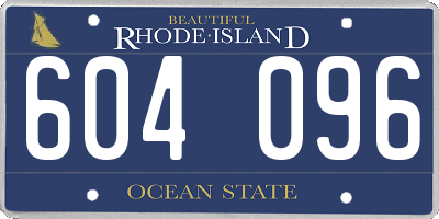 RI license plate 604096