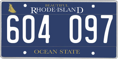 RI license plate 604097