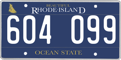 RI license plate 604099