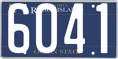 RI license plate 6041