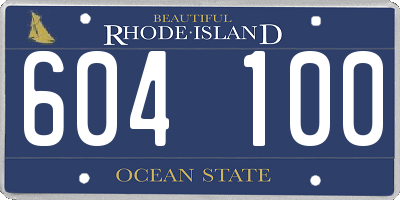 RI license plate 604100