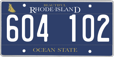 RI license plate 604102