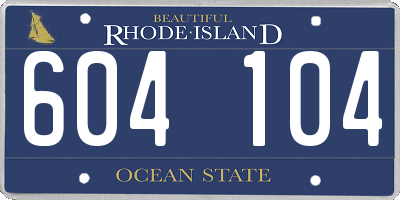 RI license plate 604104