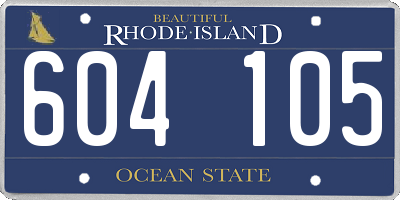 RI license plate 604105