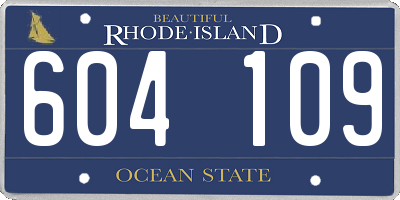 RI license plate 604109