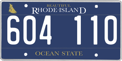 RI license plate 604110