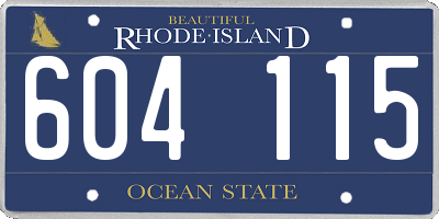 RI license plate 604115