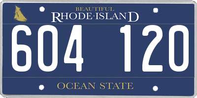 RI license plate 604120