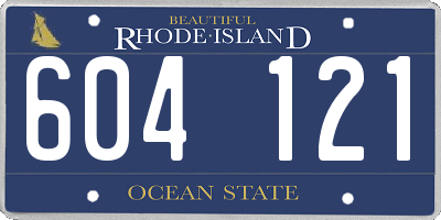 RI license plate 604121