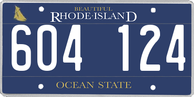 RI license plate 604124