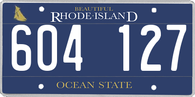 RI license plate 604127