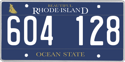 RI license plate 604128