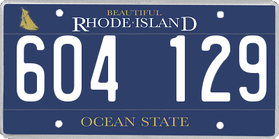 RI license plate 604129